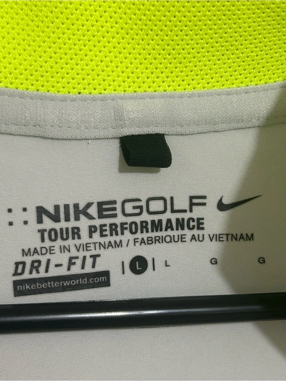 Nike White & Gray Half-Zip Pullover with Neon Yellow Trim